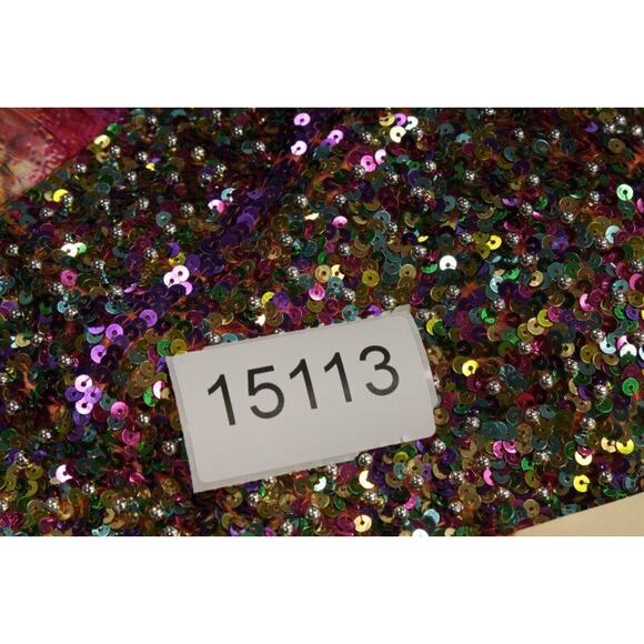 Beaded phsychedelic Full Sweep Gown sz 8 Tall Cinderella Mardi Gras Formal Prom - Picture 14 of 15